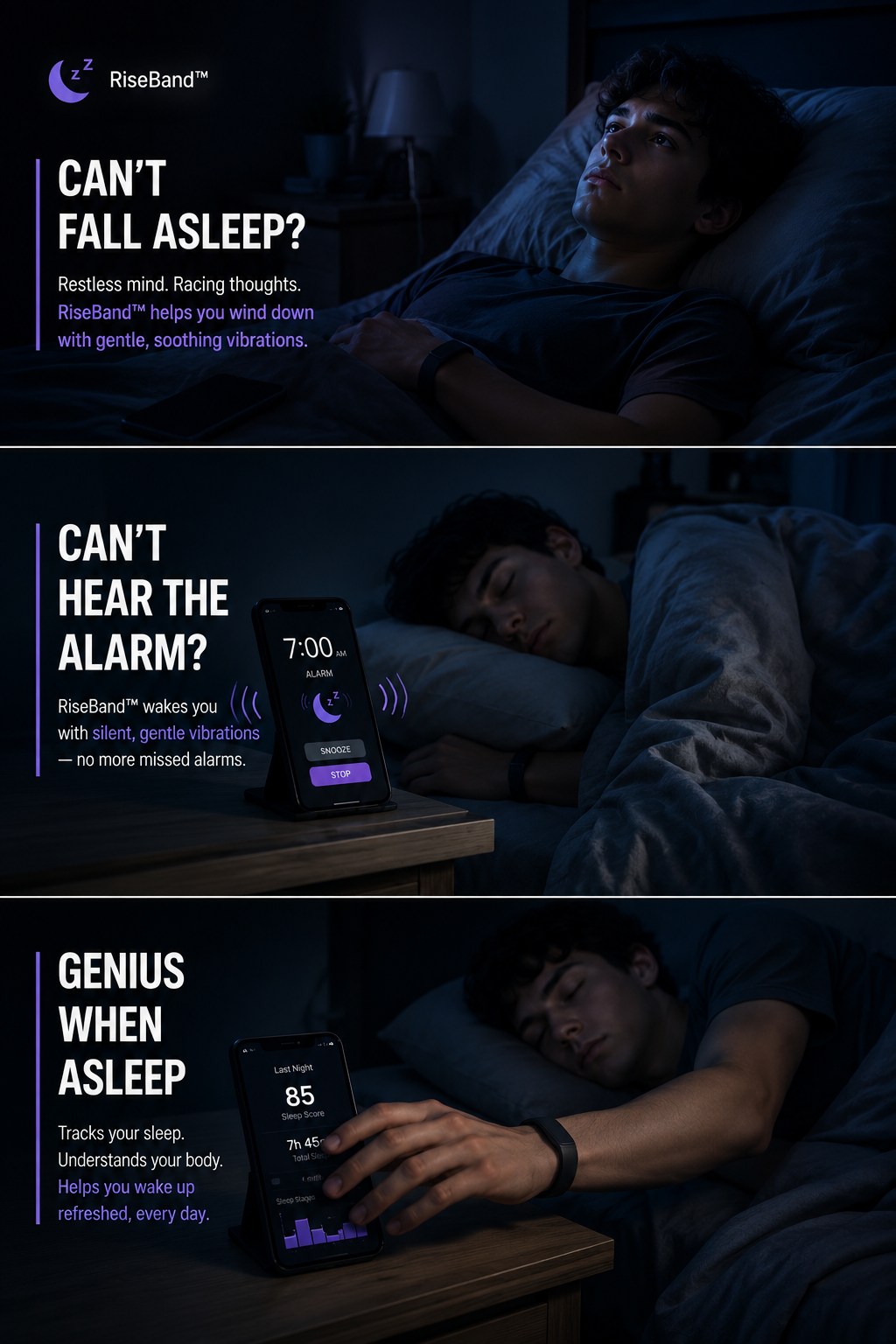 RiseBand™ Silent Alarm - Wake Up Calm. Every Day
