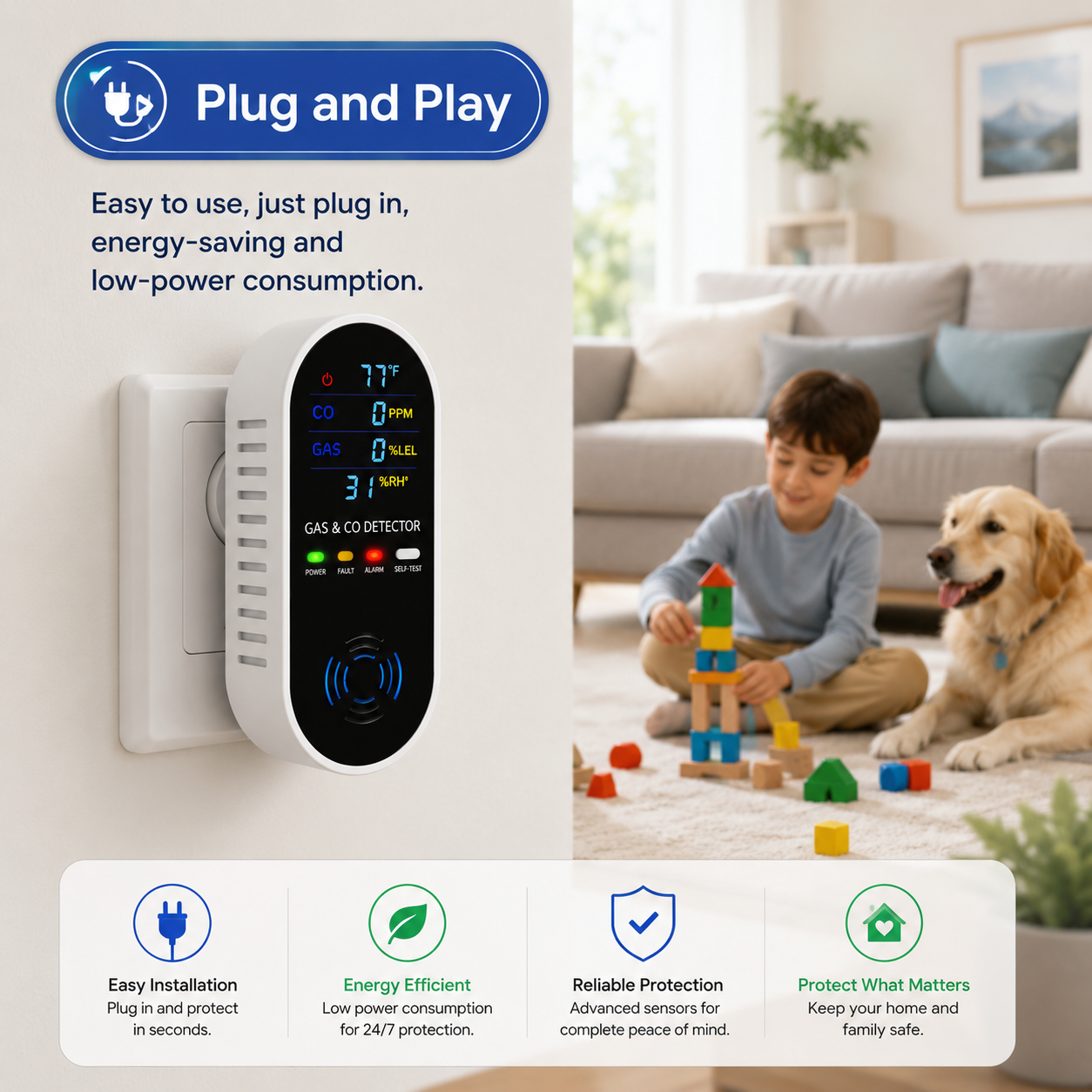 AirGuard™ Smart Gas & CO Detector